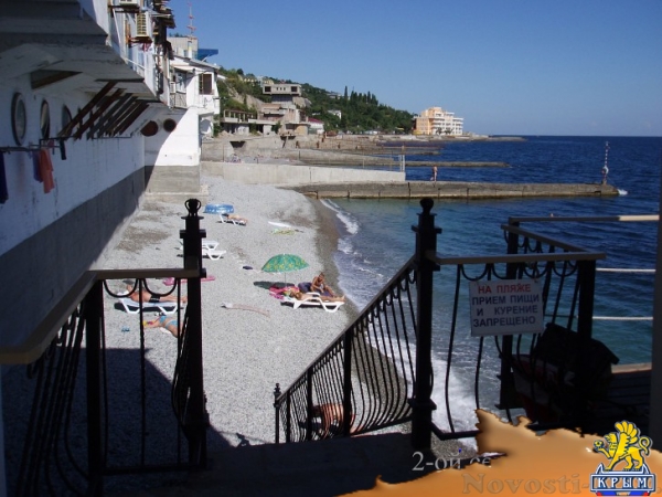 Отдых в Ялте. На Самом берегу моря в Ялте.Эллинг до 4 человек.Свой пляж Отдых в Крыму 2016 - жильё в Крыму без посредников - «Отдых в Ялте»