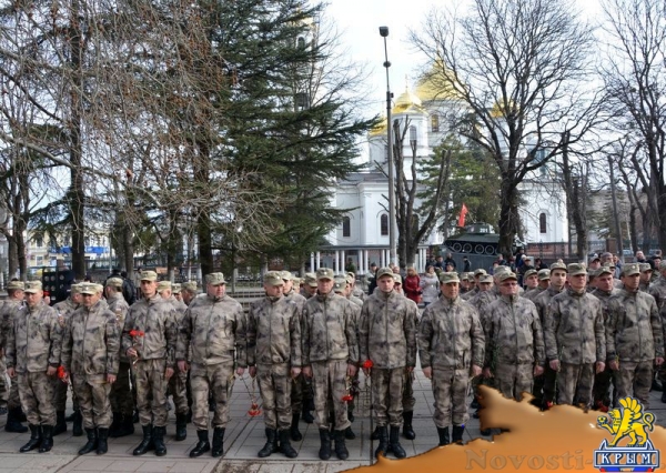 Митинг у Госсовета РК, посвященный событиям февраля 2014-го и началу возвращения Крыма в Россию - «Возвращение в Россию»
