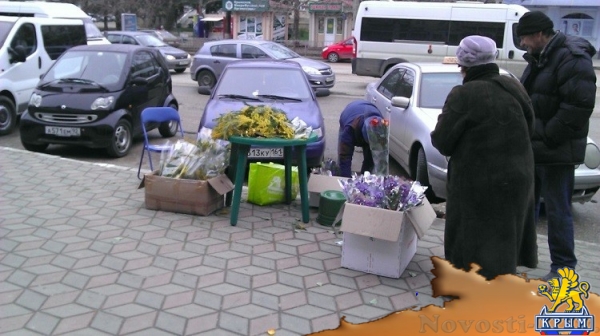 В канун 8 марта в Севастополе активизировались нелегальные точки по продаже цветов (ФОТО) - «Общество Крыма»