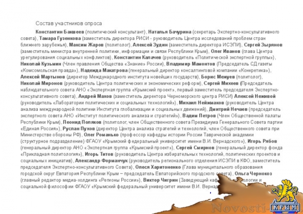 Эксперты определили основные задачи развития Крыма и отношение его жителей к главным проблемам полуострова (ДОКУМЕНТ) - «Культура Крыма»