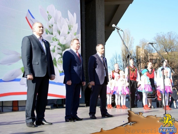 Торжественные мероприятия в рамках празднования годовщины общекрымского референдума в Симферополе - «Возвращение в Россию» Торжественные мероприятия в рамках празднования годовщины общекрымского референдума в Симферополе - «Возвращение в Россию»