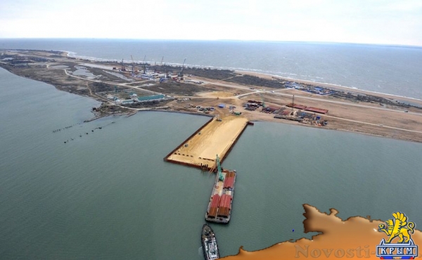 Президент с вертолета осмотрел стройку Крымского моста (ФОТО, ВИДЕО) - «Симферополь»