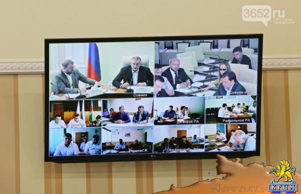 Аксёнов провёл видеоселектор с главами регионов Крыма (ФОТО) - «Симферополь»