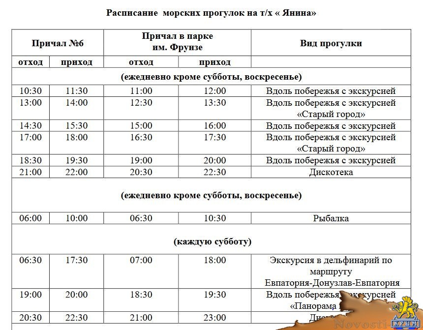 Расписание автобусов севастополь евпатория с северной