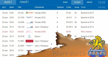 В Симферополе снова отменяют авиарейсы