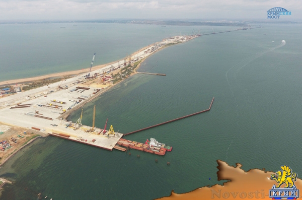 Создание временной инфраструктуры для моста завершено - «Керчь»