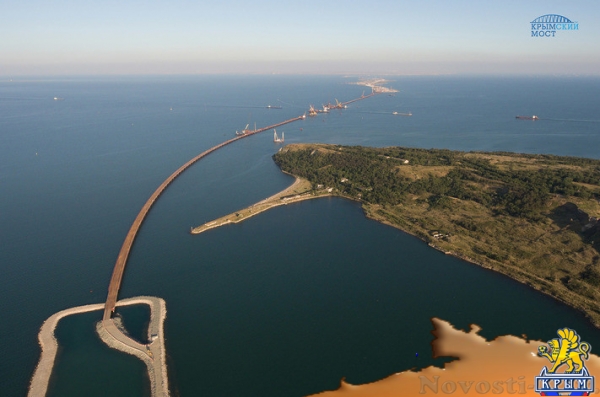 Создание временной инфраструктуры для моста завершено - «Керчь»