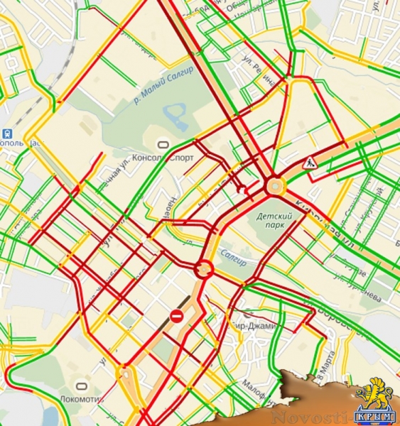 Симферополь замер в пробках (СХЕМА) - «Возвращение в Россию»