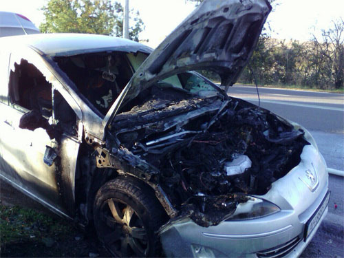 Огнеборцы ГКУ РК «Пожарная охрана Республики Крым» с.Доброе ликвидировали загорание легкового автомобиля на трассе «Симферополь-Ялта» - «МЧС» Огнеборцы ГКУ РК «Пожарная охрана Республики Крым» с.Доброе ликвидировали загорание легкового автомобиля на трассе «Симферополь-Ялта» - «МЧС»