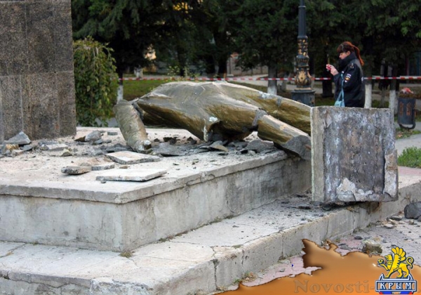 В Судаке неизвестные снесли памятник Ленину (ФОТО) - «Симферополь»