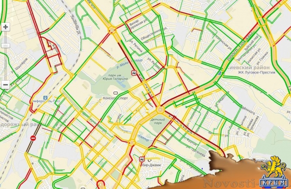На выезде из Симферополя образовался огромный затор - «Новости Крыма»