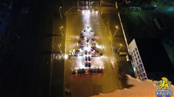 Севастопольцы построили автоелку (ФОТОФАКТ)  - «Общество»