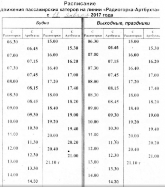 На Радиогорку ходит только один катер - «Происшествия» На Радиогорку ходит только один катер - «Происшествия»