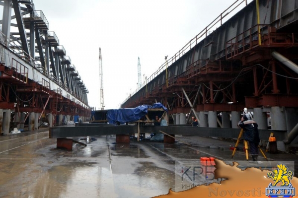 Строители продолжают подготовку к монтажу арок судоходных пролётов Крымского моста (ФОТОРЕПОРТАЖ) - «Политика Крыма»