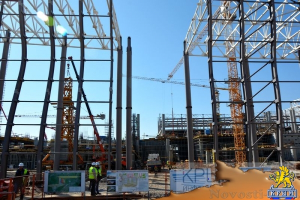 Строители завершили монтаж металлоконструкций главного фасада нового терминала аэропорта Симферополь (ФОТОРЕПОРТАЖ) - «Экономика Крыма»