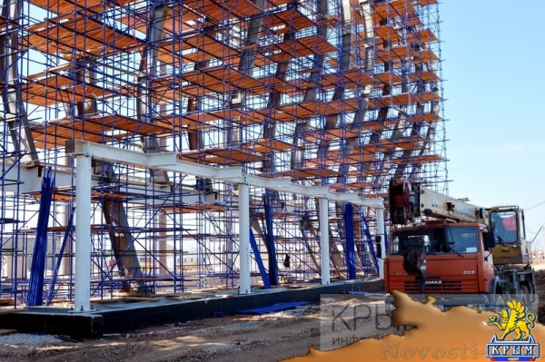 Строители завершили монтаж металлоконструкций главного фасада нового терминала аэропорта Симферополь (ФОТОРЕПОРТАЖ) - «Экономика Крыма»