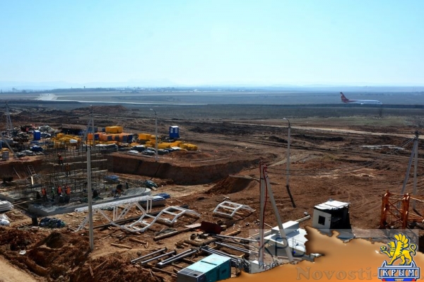 Строители завершили монтаж металлоконструкций главного фасада нового терминала аэропорта Симферополь (ФОТОРЕПОРТАЖ) - «Экономика Крыма»