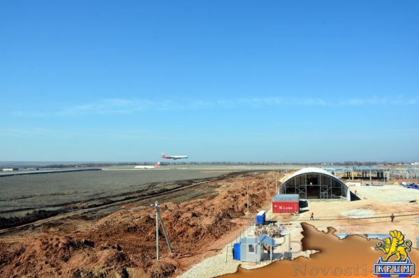 Строители завершили монтаж металлоконструкций главного фасада нового терминала аэропорта Симферополь (ФОТОРЕПОРТАЖ) - «Экономика Крыма»