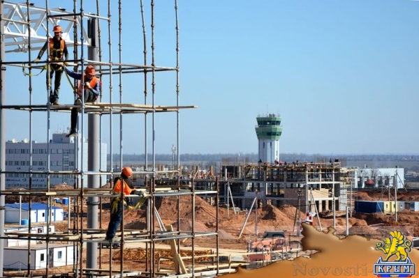 Строители завершили монтаж металлоконструкций главного фасада нового терминала аэропорта Симферополь (ФОТОРЕПОРТАЖ) - «Экономика Крыма»