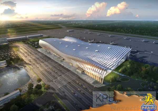Строители завершили монтаж металлоконструкций главного фасада нового терминала аэропорта Симферополь (ФОТОРЕПОРТАЖ) - «Экономика Крыма»