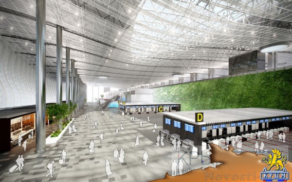 Строители завершили монтаж металлоконструкций главного фасада нового терминала аэропорта Симферополь (ФОТОРЕПОРТАЖ) - «Экономика Крыма»