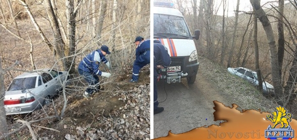 На крымской трассе ВАЗ улетел в кювет - «Новости Крыма»
