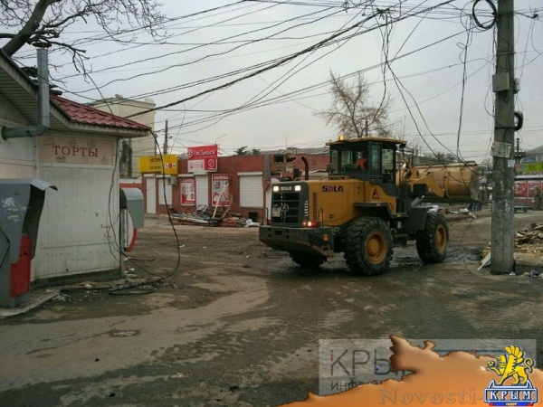 Предупреждения закончились: власти Симферополя начали снос микрорынка на Козлова (ФОТО, ВИДЕО) - «Политика Крыма»