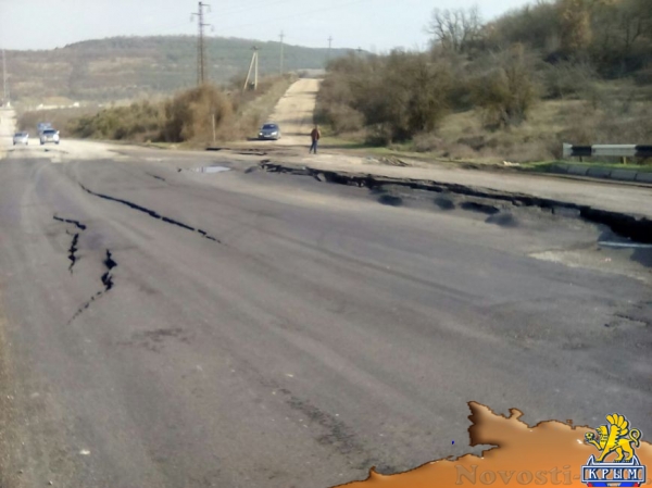 Ограничение движения по трассе Симферополь-Севастополь продлили, рабочих на опасном участке не видно (ФОТО)  - «Происшествия» Ограничение движения по трассе Симферополь-Севастополь продлили, рабочих на опасном участке не видно (ФОТО)  - «Происшествия»