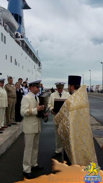 Сочинские священнослужители освятили круизный лайнер «Князь Владимир» - «Новости Крыма»