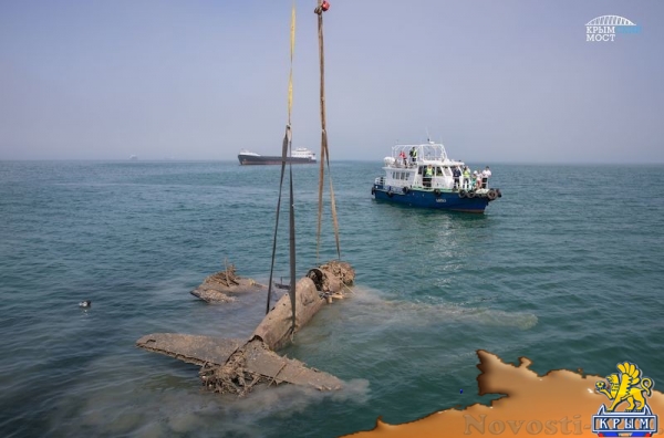 Самолет времен Великой Отечественной войны был поднят со дна Керченского пролива с помощью строителей Крымского моста (ФОТО, ВИДЕО) - «Общество Крыма»