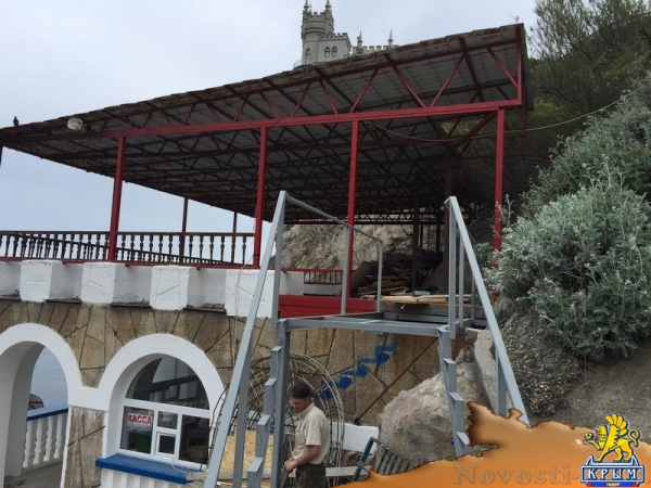 На Ласточкином гнезде заваривают вход на причал - «Новости Крыма»