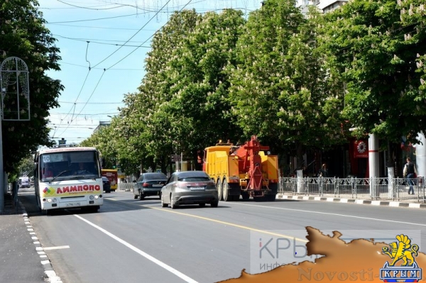 Автобусы перестали помещаться на выделенке в центре Симферополя после ремонта - «Новости Крыма»