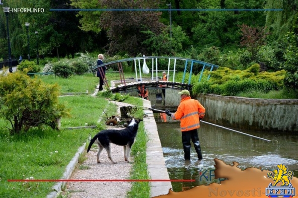Очистка прудов возле фонтана Савопуло в Симферополе займет три дня (ФОТО, ВИДЕО) - «Общество Крыма»