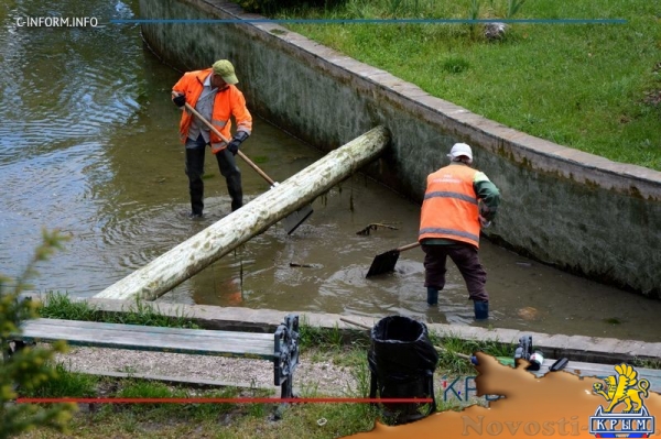 Очистка прудов возле фонтана Савопуло в Симферополе займет три дня (ФОТО, ВИДЕО) - «Общество Крыма»