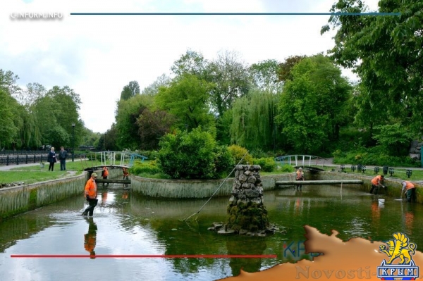 Очистка прудов возле фонтана Савопуло в Симферополе займет три дня (ФОТО, ВИДЕО) - «Общество Крыма»