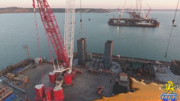 Строители Крымского моста приступили к сооружению тел фарватерных опор (ФОТО, ВИДЕО) - «70 лет Победы»