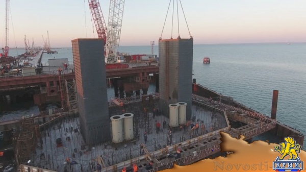 Строители Крымского моста приступили к сооружению тел фарватерных опор (ФОТО, ВИДЕО) - «70 лет Победы»