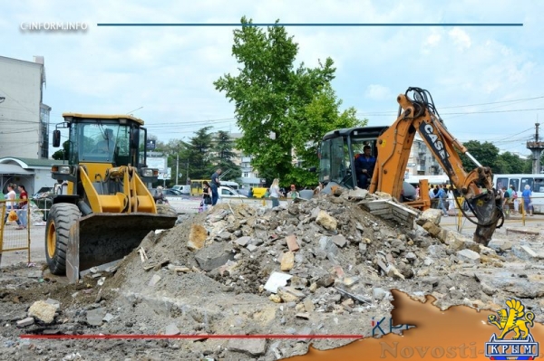 Власти Симферополя возобновили зачистку площади перед Центральным рынком (ФОТО) - «Политика Крыма»