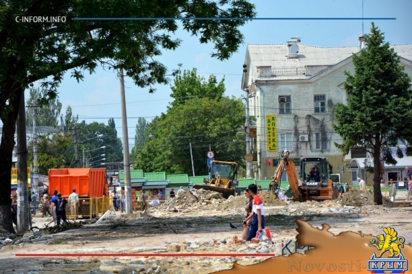 Власти Симферополя возобновили зачистку площади перед Центральным рынком (ФОТО) - «Политика Крыма»