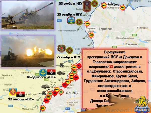 Киевские каратели за неделю обстреляли территорию ДНР 3800 раз (ИНФОГРАММА) - «Происшедствия Крыма»