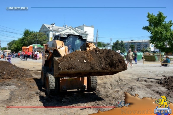 Работы по благоустройству сквера перед Центральным рынком стартовали в Симферополе (ФОТО) - «Общество Крыма»