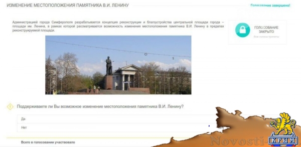 Опрос симферопольцев не помог решить судьбу памятника Ленину на главной площади города (ФОТО) - «Симферополь» Опрос симферопольцев не помог решить судьбу памятника Ленину на главной площади города (ФОТО) - «Симферополь»