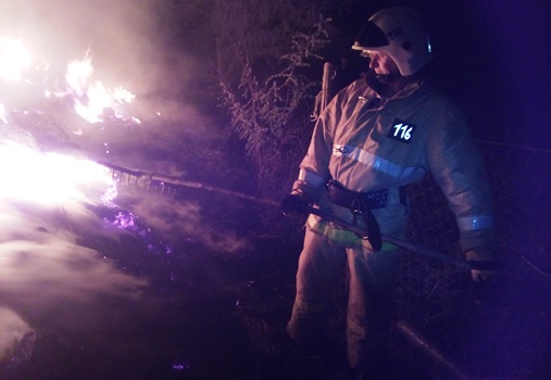 Сотрудники ГКУ РК «Пожарная охрана Республики Крым» ликвидировали возгорание более 28 тонн сена в Нижнегорском районе - «МЧС»