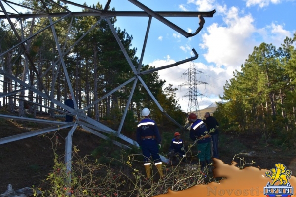 Крымэнерго опубликовало фото поврежденной под Алуштой опоры ЛЭП - «Новости Крыма»