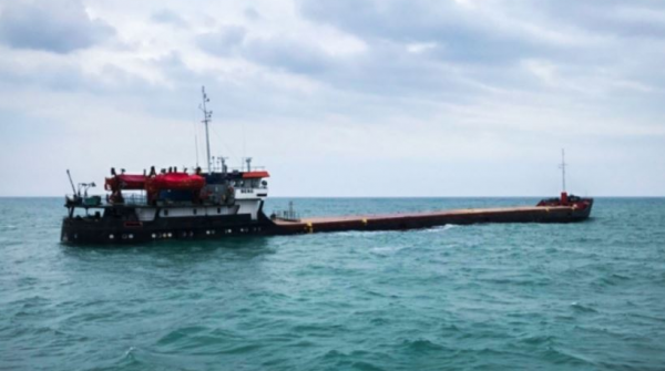 Сухогруз BERG отбуксировали в бухту оккупированной Феодосии и посадили на мель - «Новости Крыма»