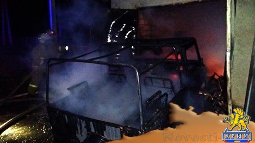 В крымском селе пожар уничтожил гараж, автомобиль и летнюю кухню, - «Происшествия»